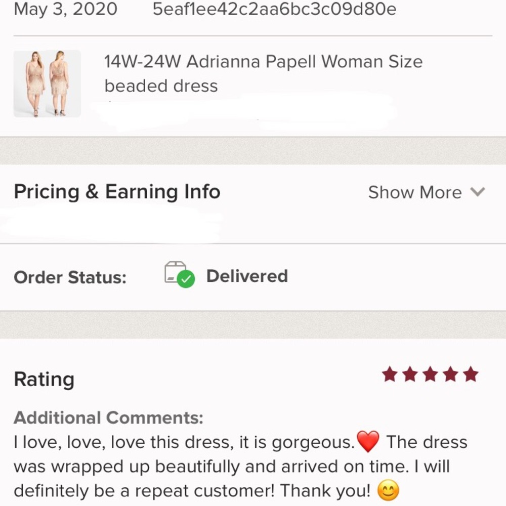 14W-24W Adrianna Papell Woman Size beaded dress - Picture 8 of 14